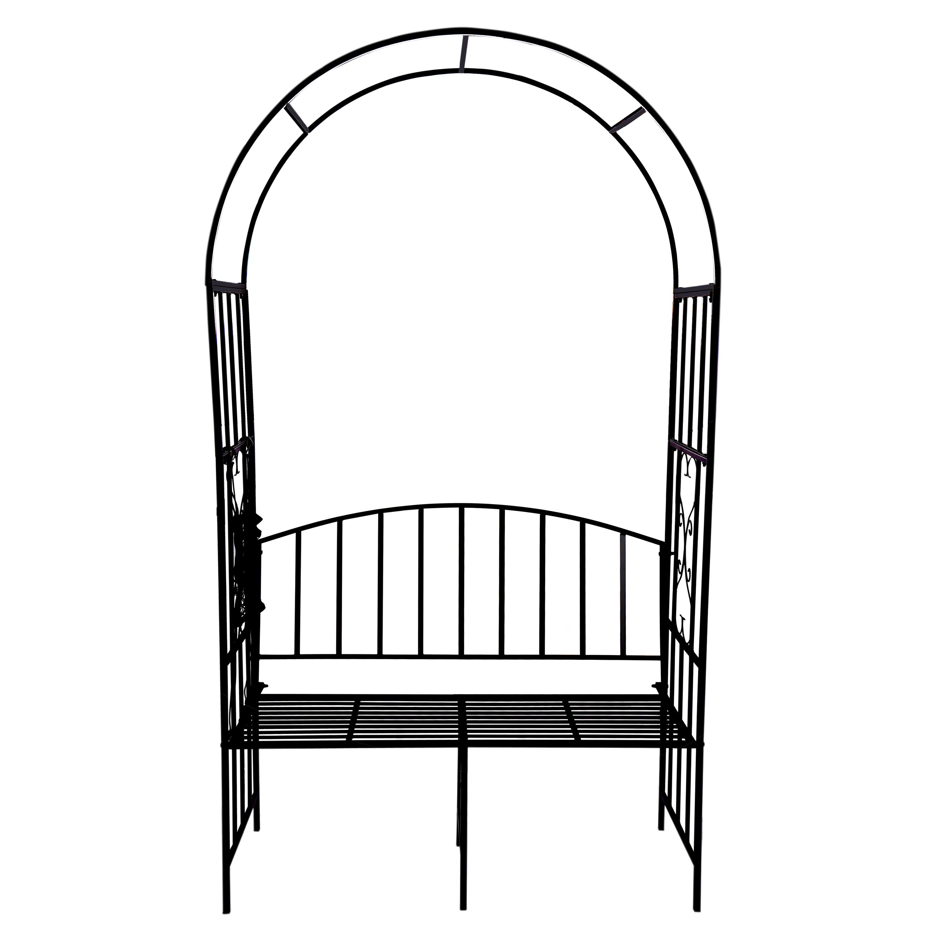 Gartenbank mit Rosenbogen Nyx