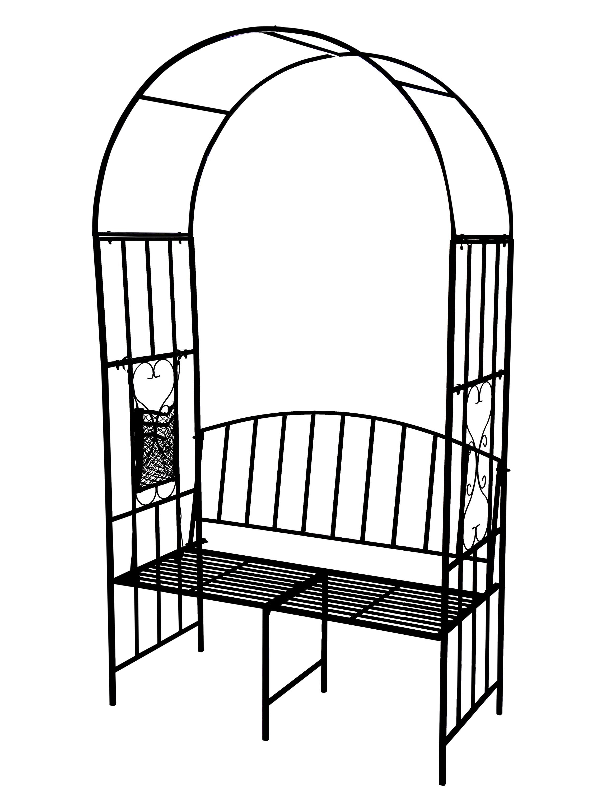 Gartenbank mit Rosenbogen Nyx