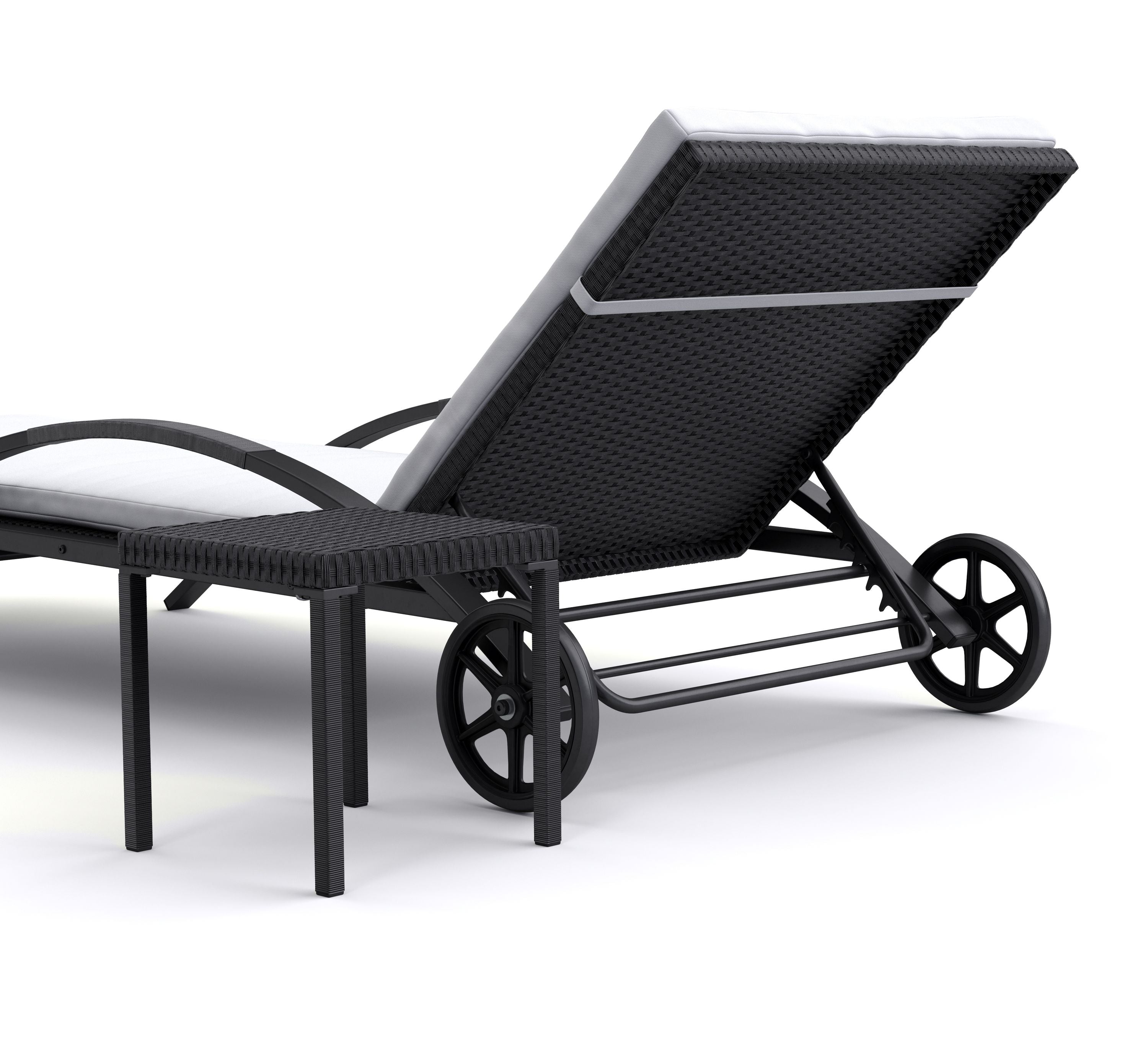 Rattan Gartenliege KIM Set