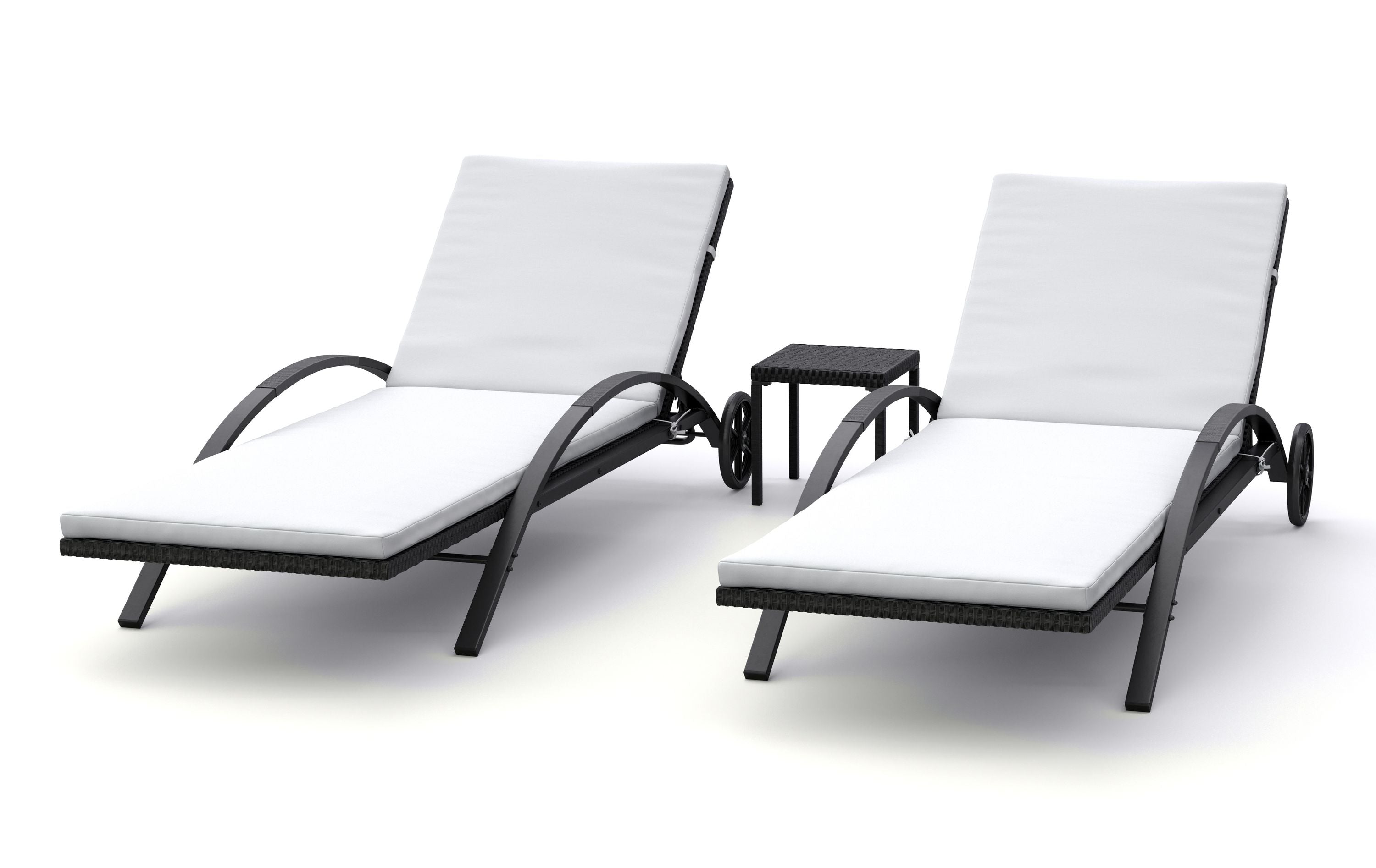 Rattan Gartenliege KIM Set