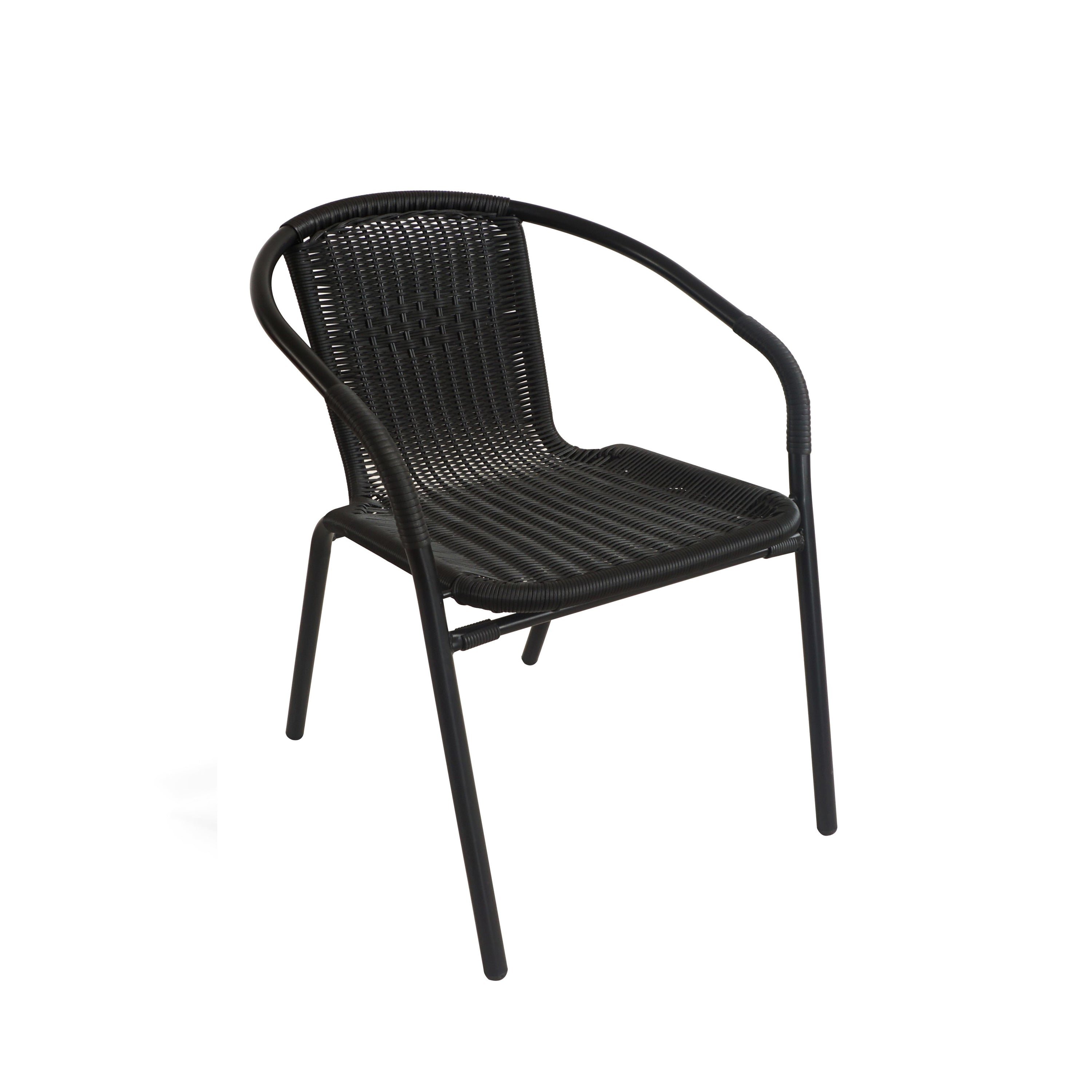 Gartenstuhl NOA Rattan schwarz