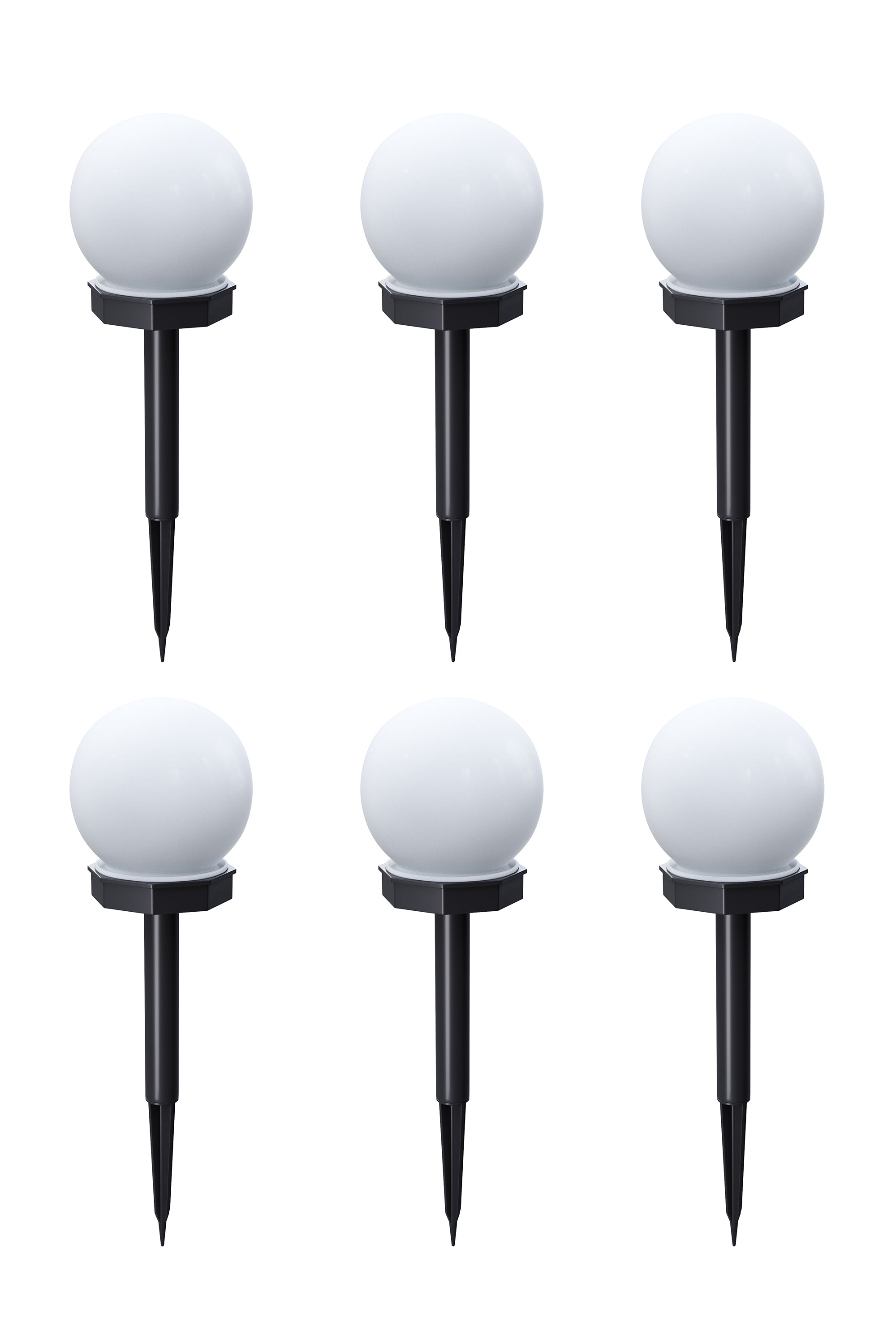 LED Solarlampe Jovienne rund 10 cm 6er Set