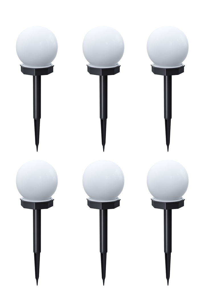 LED Solarlampe Jovienne rund 10 cm 6er Set