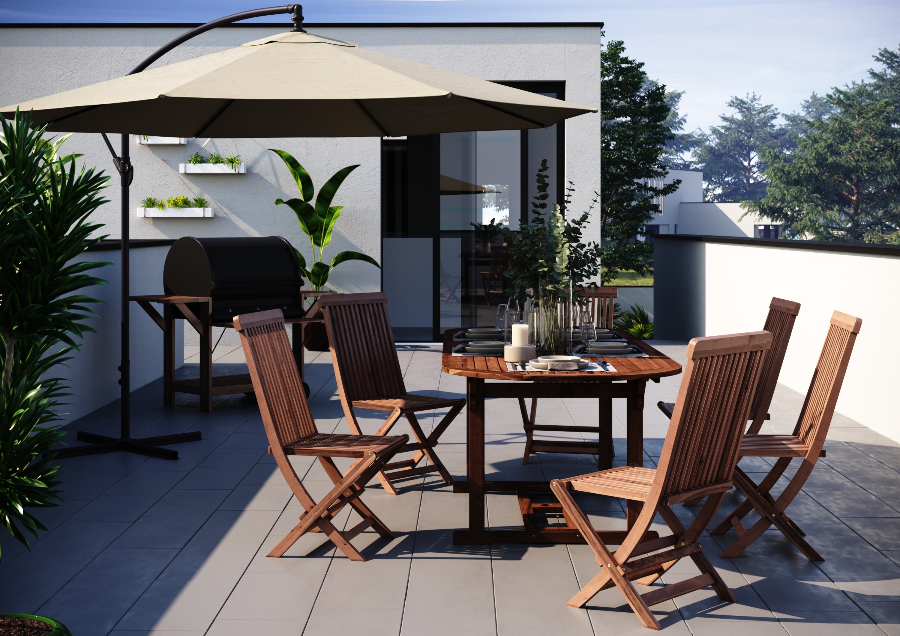 Gartenstuhl KAJA Akazie klappbar 2er Set