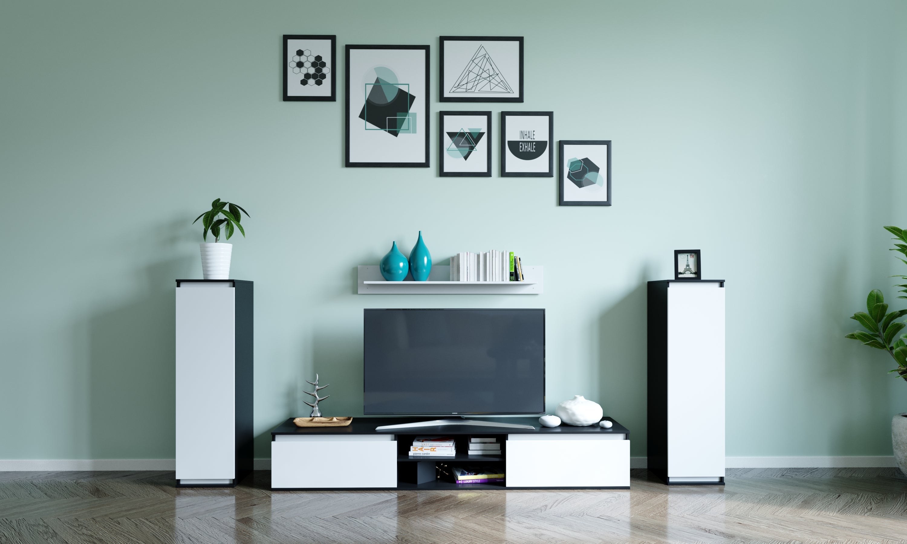 Wohnwand James hochglanz