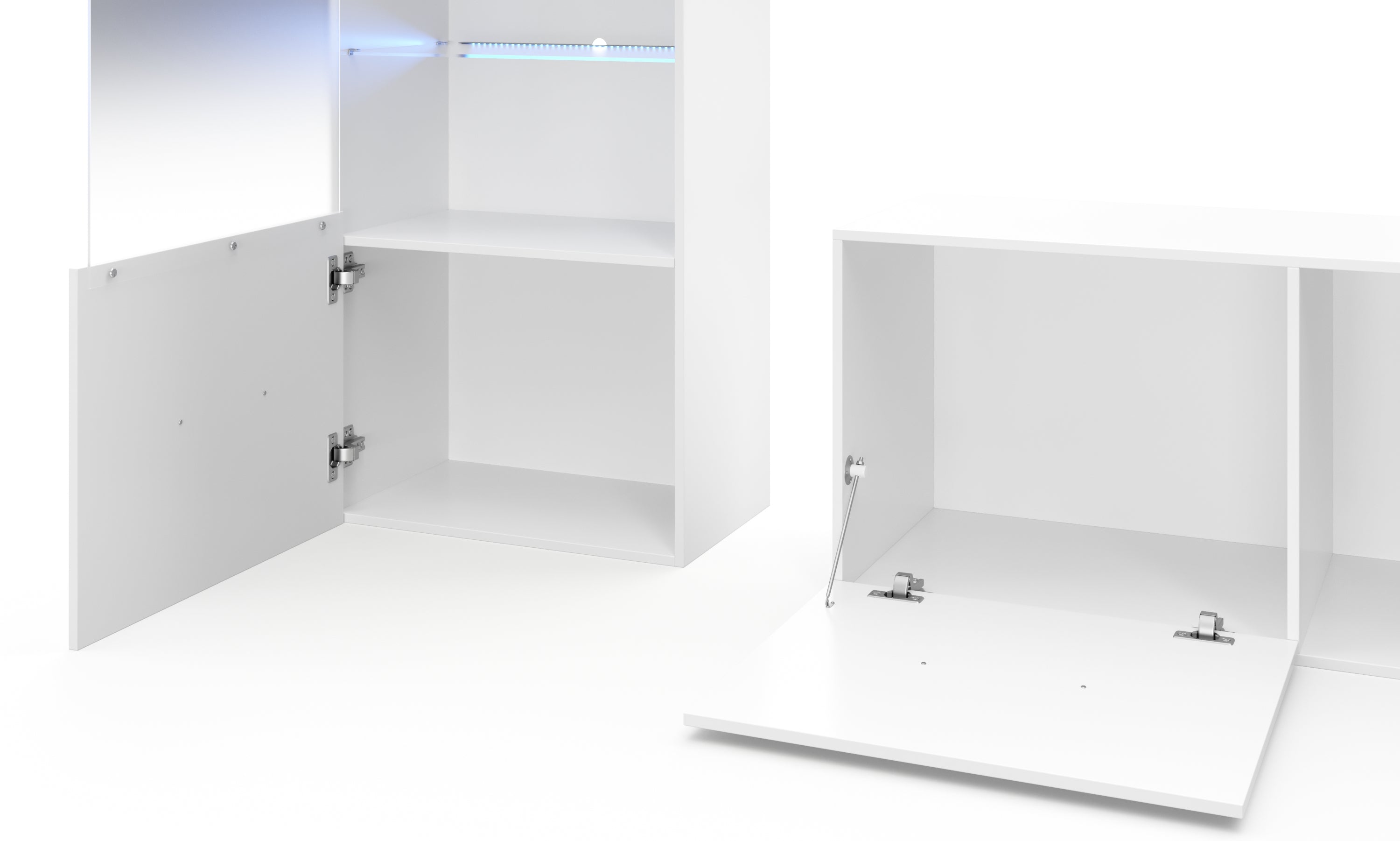 Wohnwand Christopher weiss hochglanz