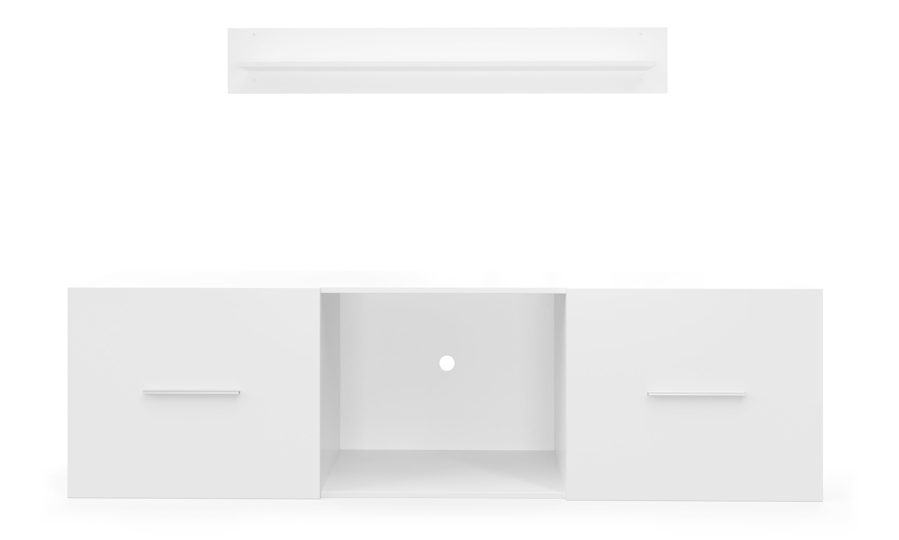 Wohnwand Christopher weiss hochglanz