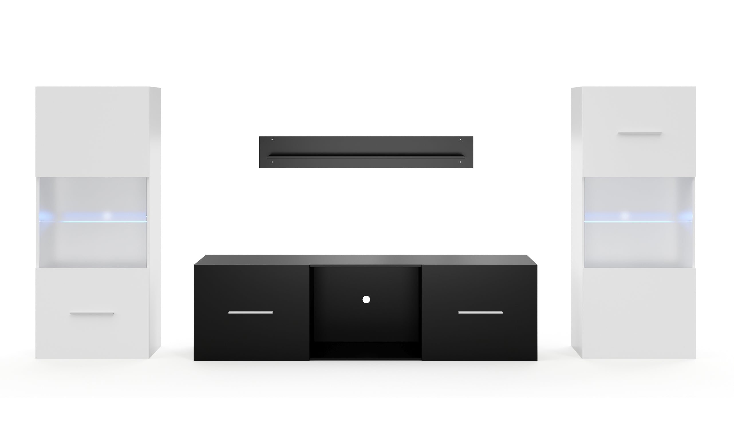 Wohnwand Christopher weiss hochglanz