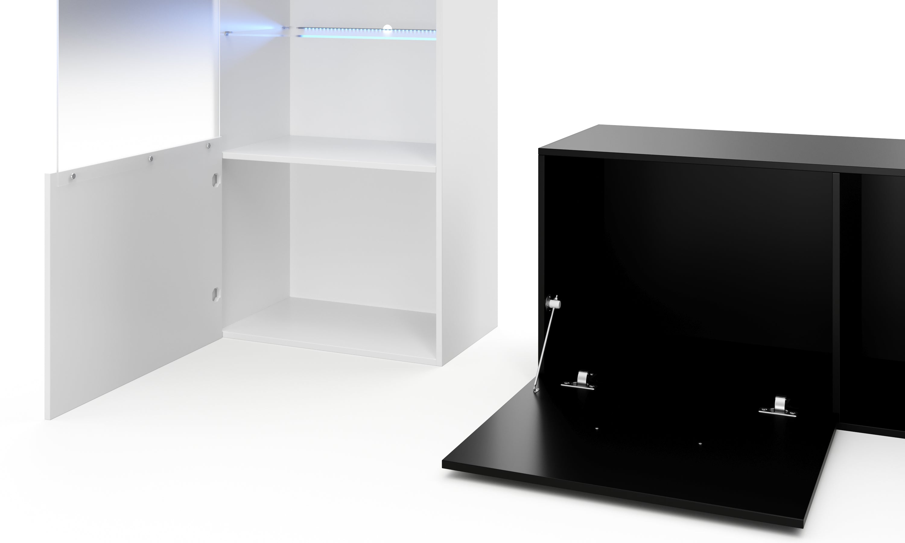 Wohnwand Christopher weiss hochglanz