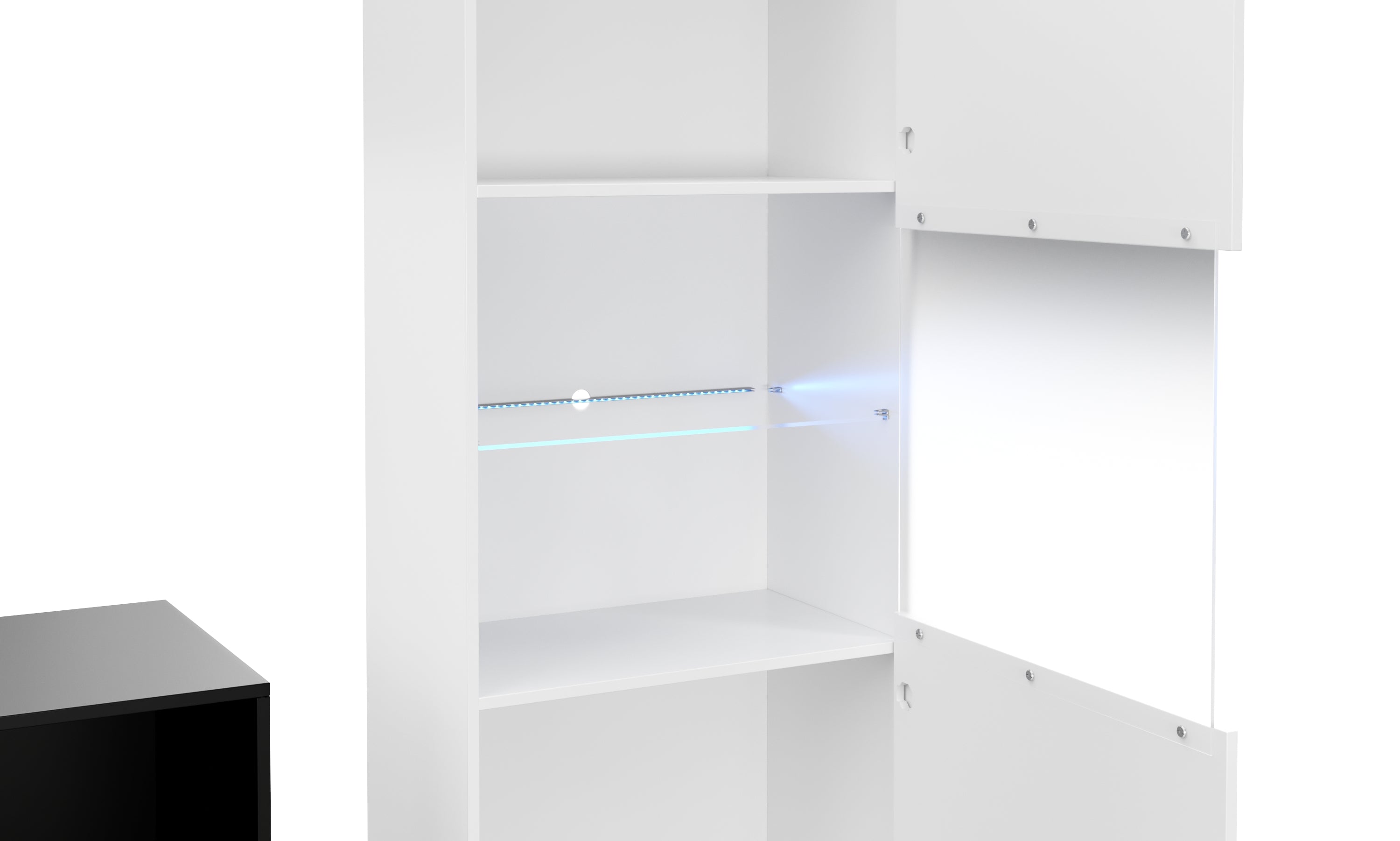 Wohnwand Christopher weiss hochglanz