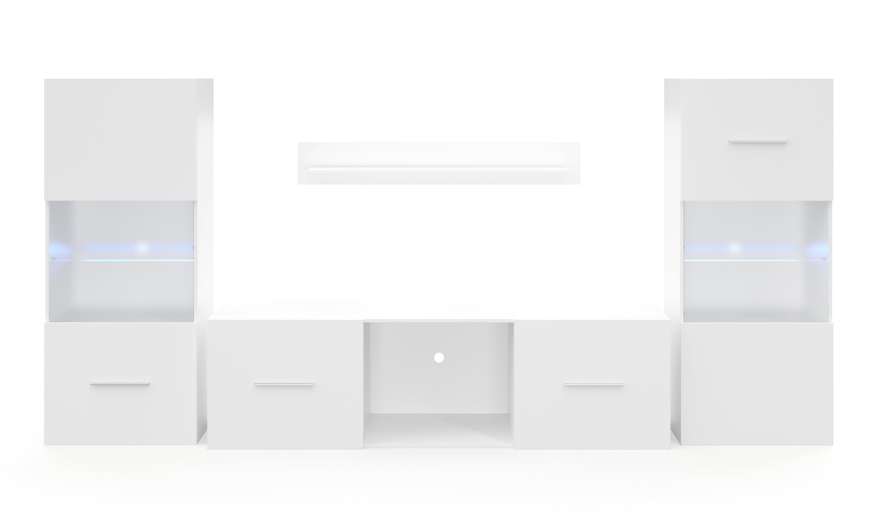 Wohnwand Christopher weiss hochglanz