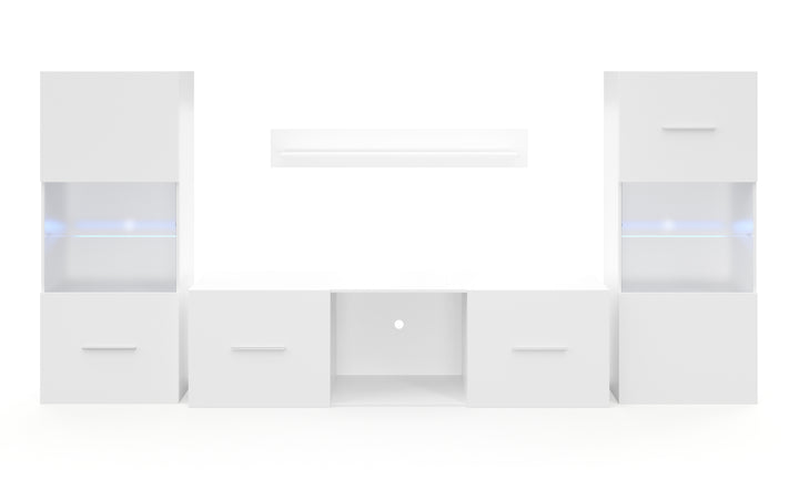 Wohnwand Christopher weiss hochglanz